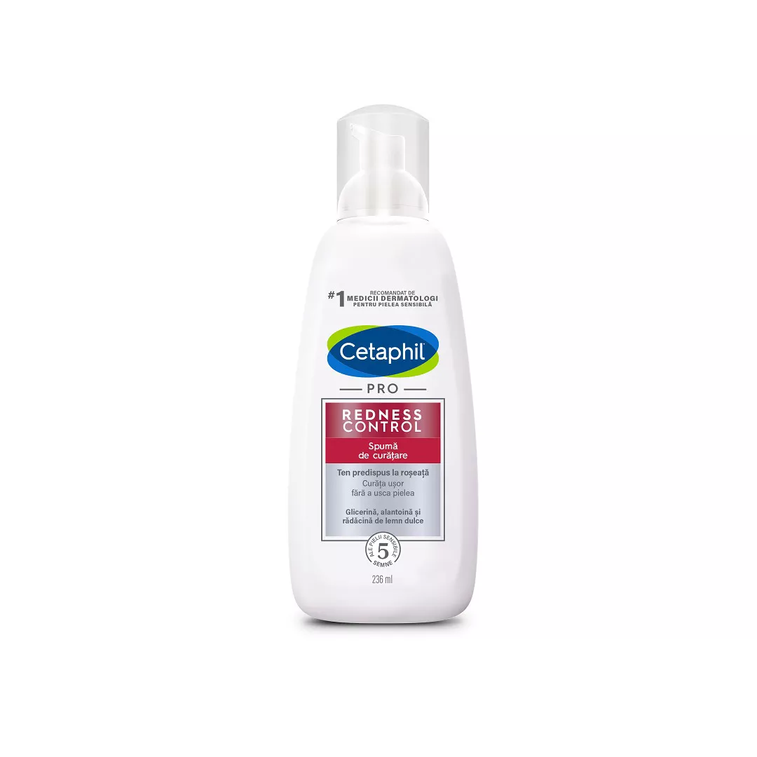 Spuma de curatare Redness Control PRO, 236 ml, Cetaphil, [],farmaciabajan.ro