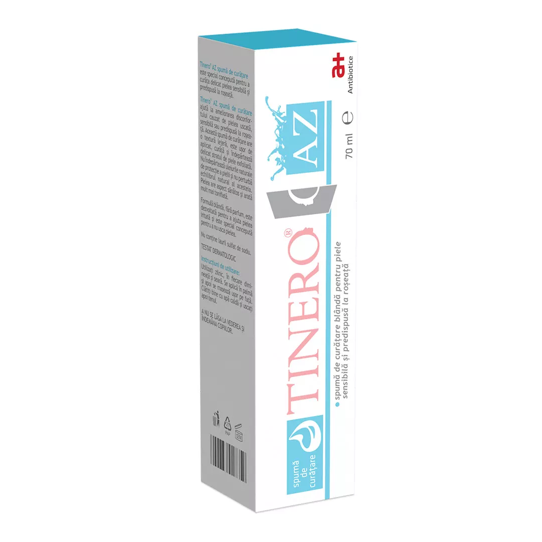 Spuma de curatare Tinero, 70 ml, Antibiotice SA, [],farmaciabajan.ro
