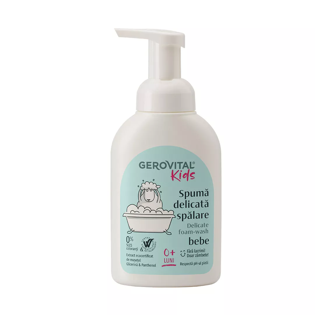 Spuma delicata spalare, 300 ml, Gerovital Kids, [],farmaciabajan.ro