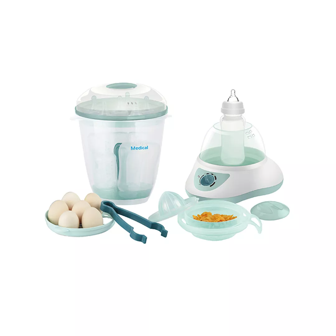 Sterilizator biberoane si tetine 5 in 1-incalzitor, fierbe la aburi, decongelare si storcator de fructe manual, PM-221, Perfect Medical, [],farmaciabajan.ro