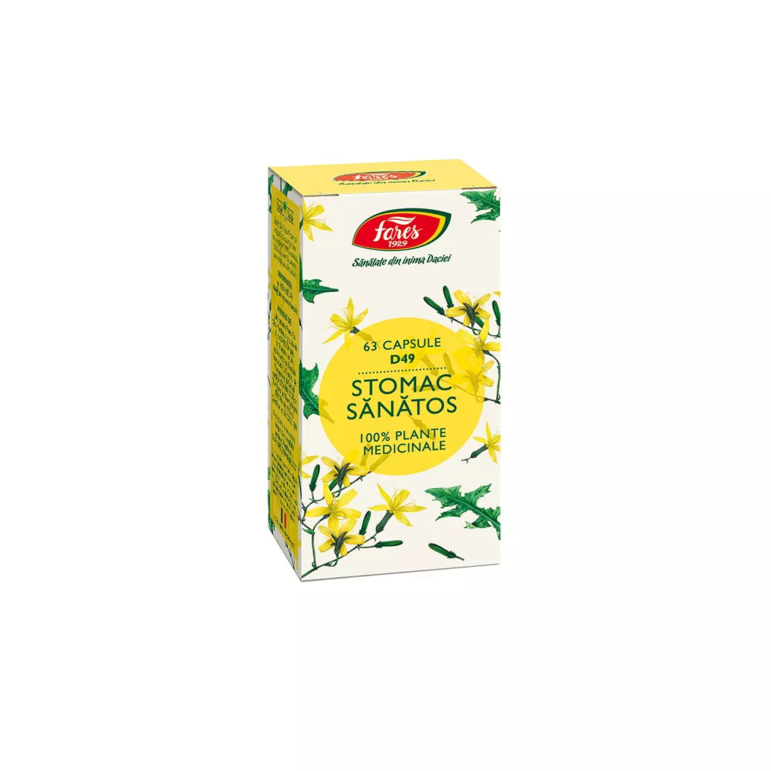 Stomac sanatos, D49, 60 capsule, Fares, [],farmaciabajan.ro