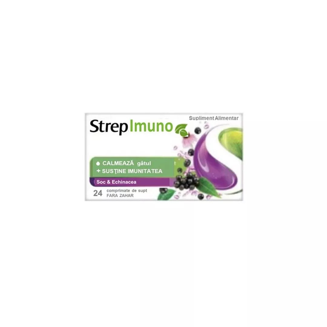 Strepimuno soc si echinaceea, fara zahar, 24 pastile, [],farmaciabajan.ro