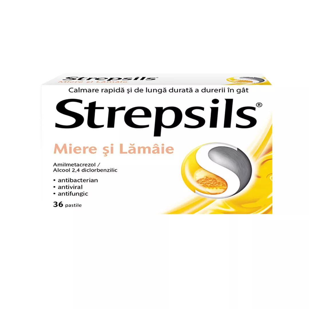 Strepsils miere si lamaie, 36 pastile, Reckitt Benckiser Healthcare, [],farmaciabajan.ro