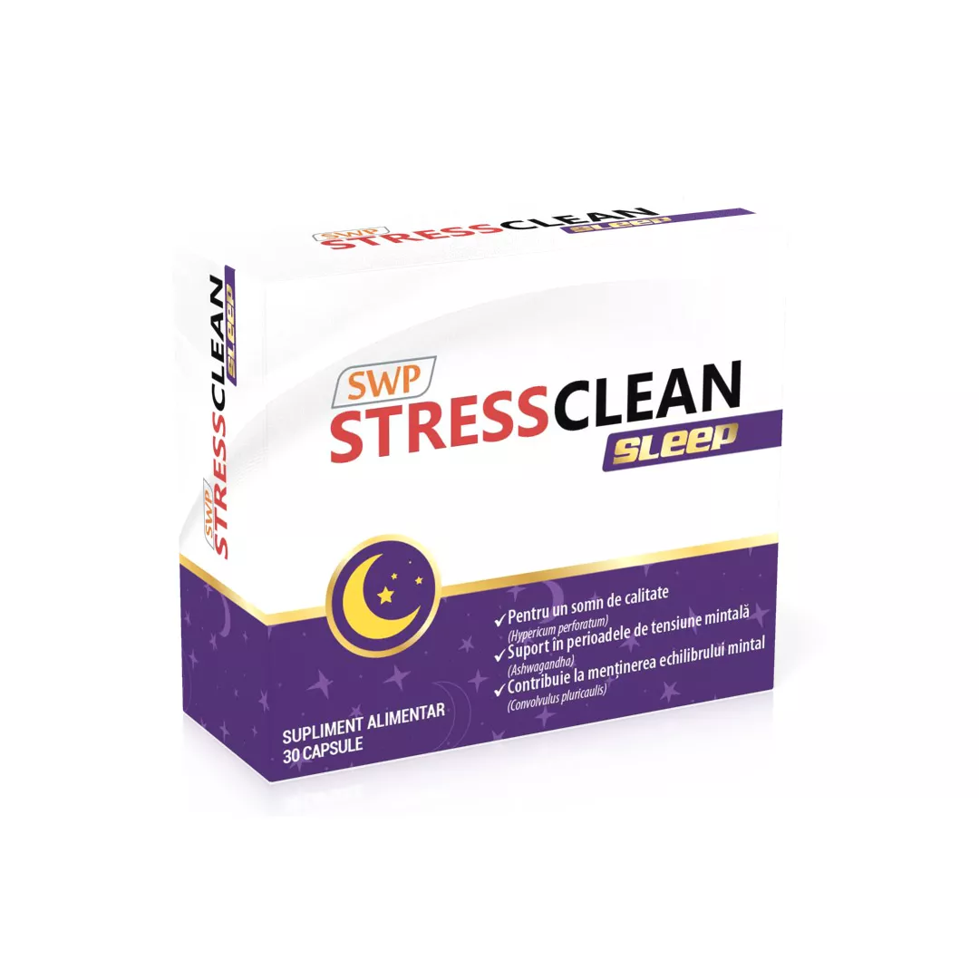Stressclean Sleep, 30 capsule, Sun Wave Pharma, [],https:farmaciabajan.ro