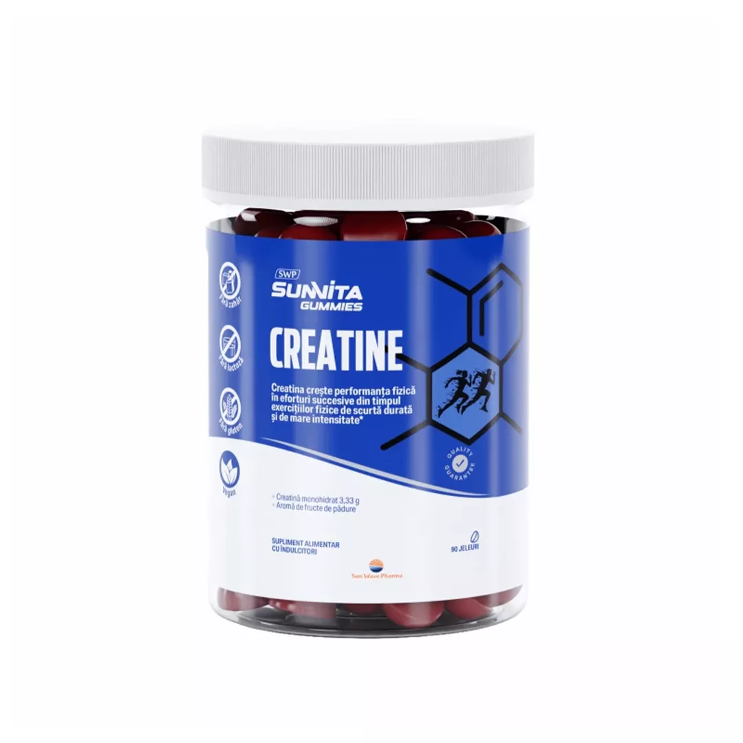 Sunvita Creatine, 90 jeleuri, Sun Wave Pharma, [],farmaciabajan.ro