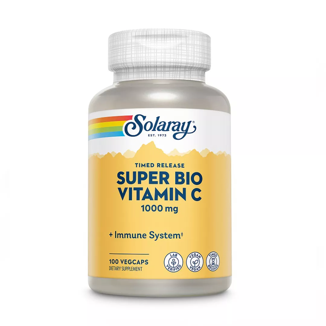 Super Bio Vitamina C Solaray, 100 capsule, Secom, [],farmaciabajan.ro