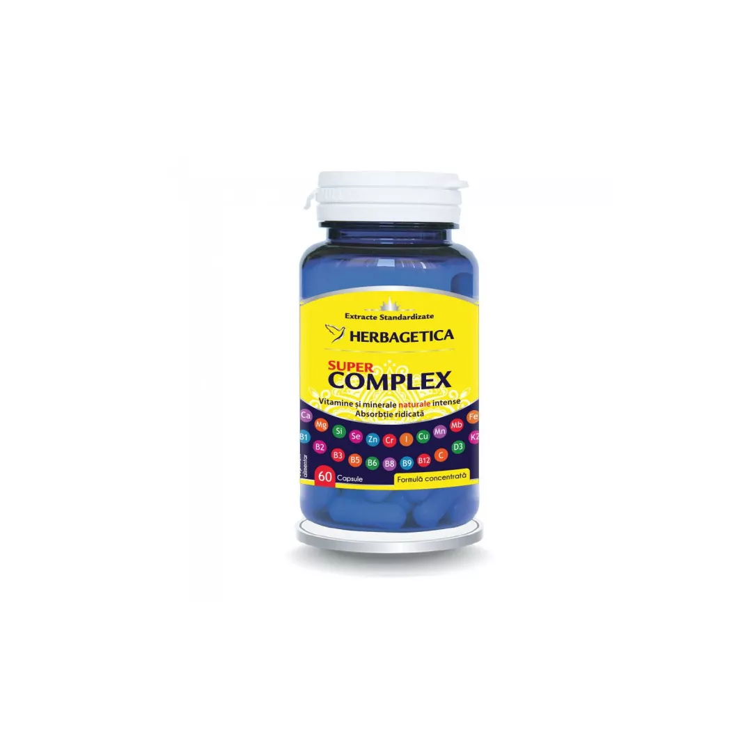 Super complex, 60 capsule, Herbagetica, [],https:farmaciabajan.ro