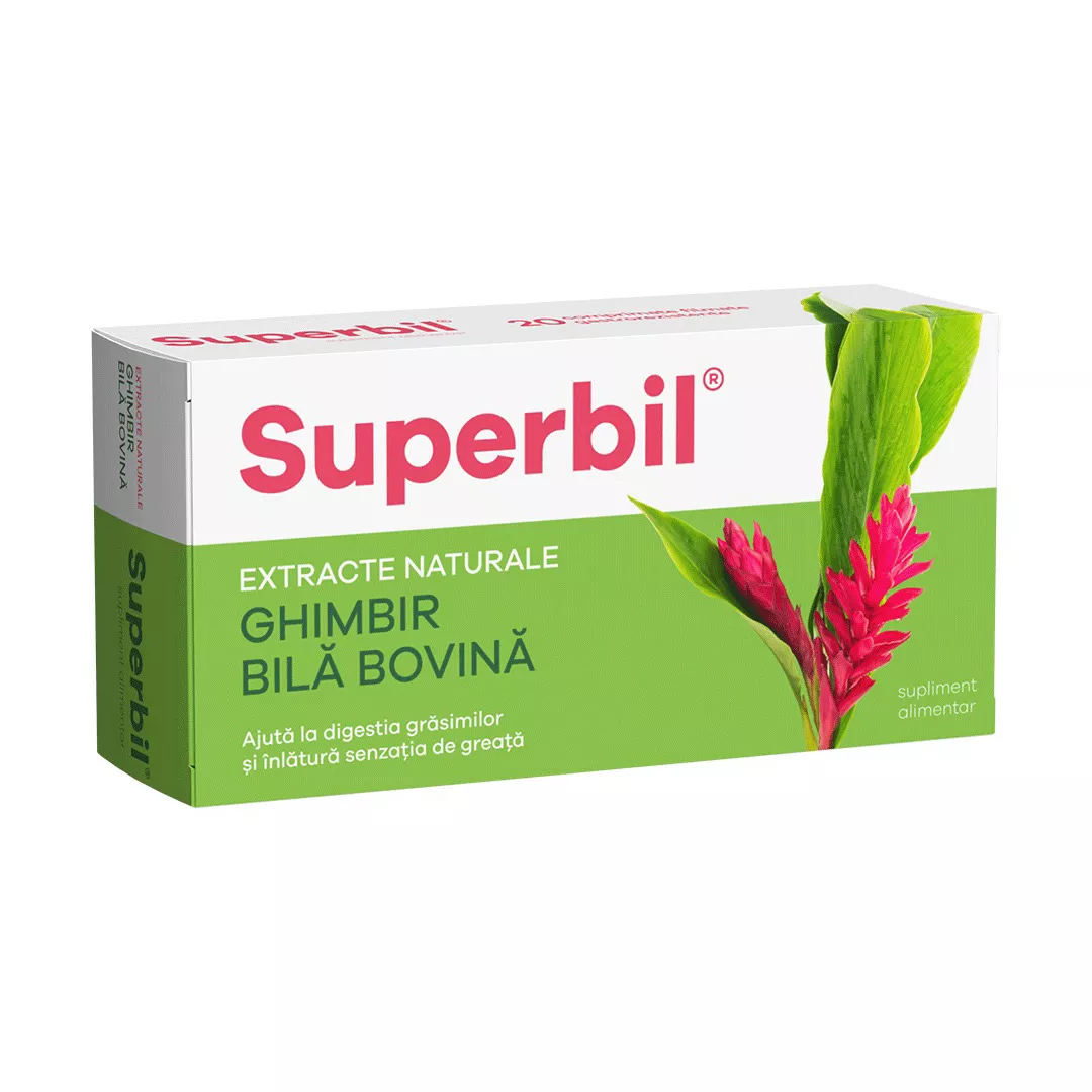 Superbil, 20 comprimate filmate gastrorezistente, Fiterman, [],farmaciabajan.ro