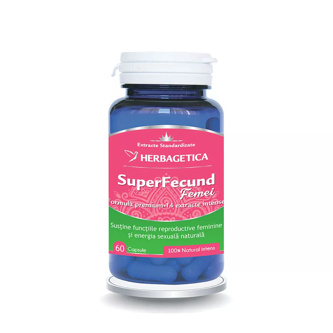 Superfecund femei, 60 capsule, Herbagetica, [],farmaciabajan.ro