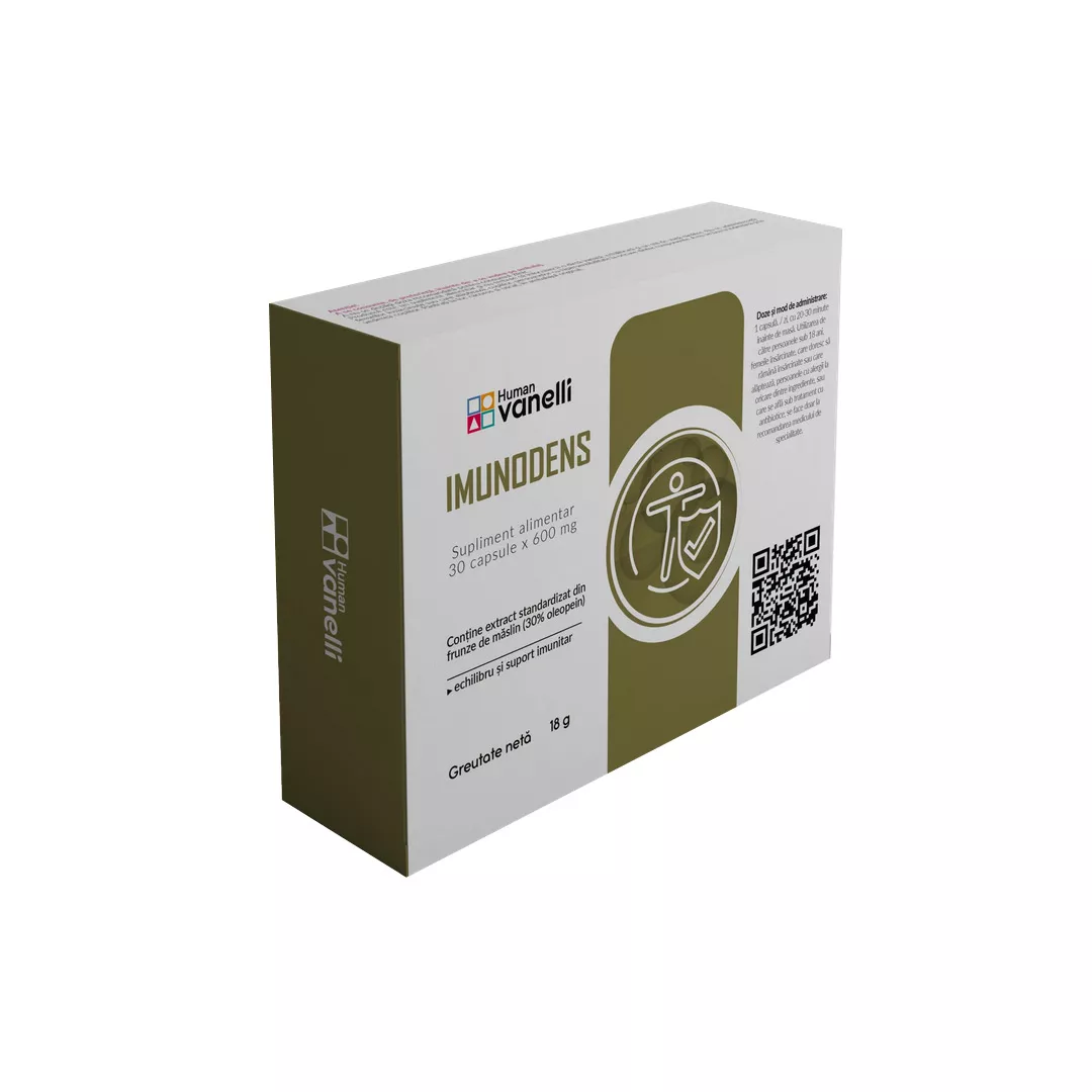 Supliment alimentar Imunodens cu extract din frunze de maslin, 30 capsule, Vanelli, [],farmaciabajan.ro