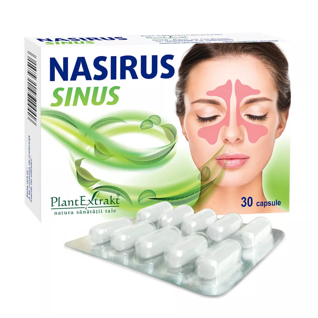 Supliment alimentar Nasirus Sinus pentru adulti, 30 capsule, Plant Extrakt, [],farmaciabajan.ro