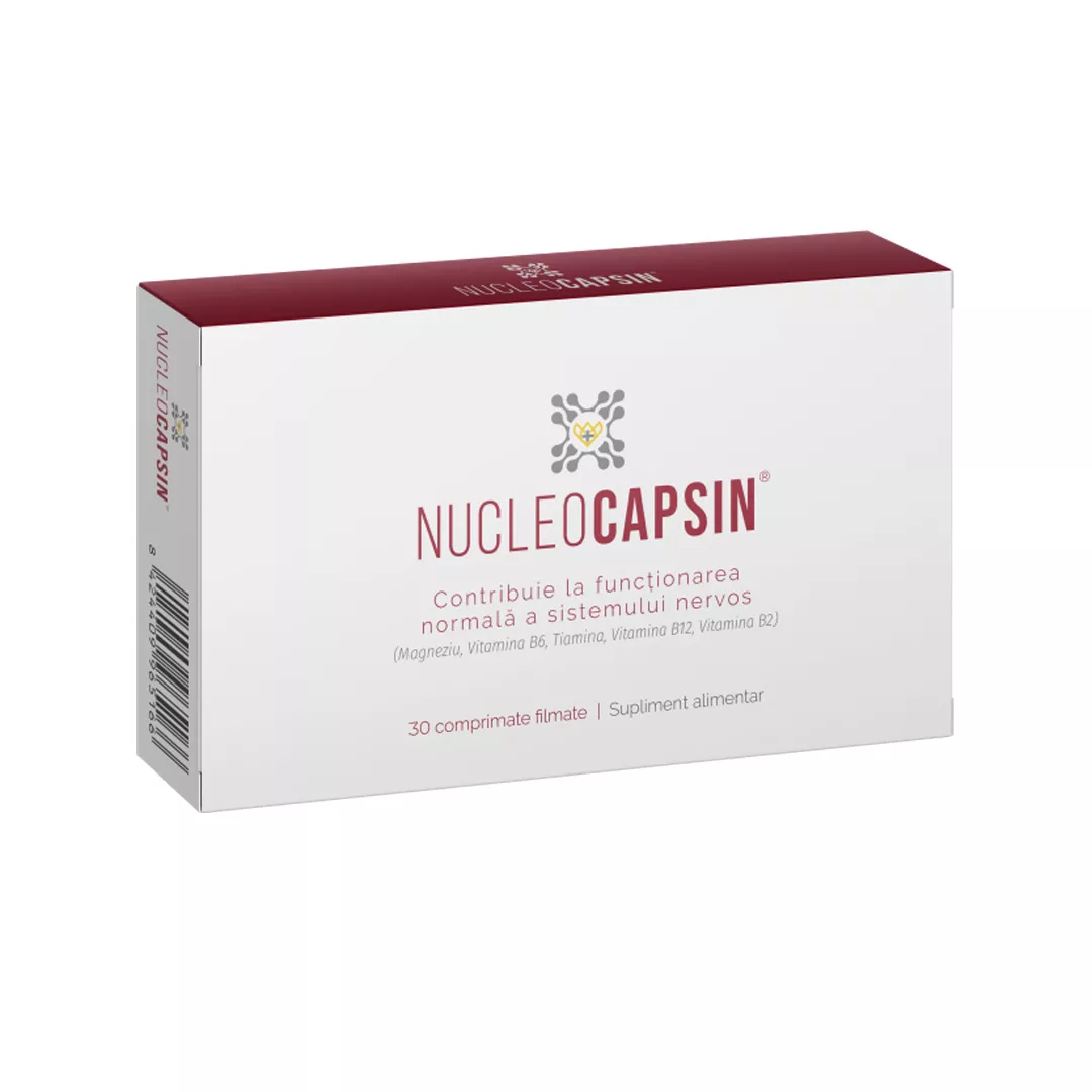 Supliment pentru functionarea normala a sistemului nervos Nucleocapsin, 30 comprimate, Naturpharma, [],farmaciabajan.ro
