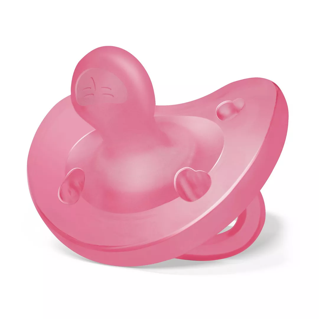 Suzeta anattomica PhysioSoft, marime S, roz, 16 - 36luni, Chicco, [],farmaciabajan.ro