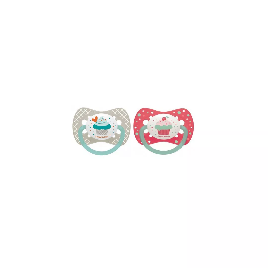 Suzeta din silicon simetrica "Cupcake", 6-18 luni, 23/283, Canpol, [],farmaciabajan.ro