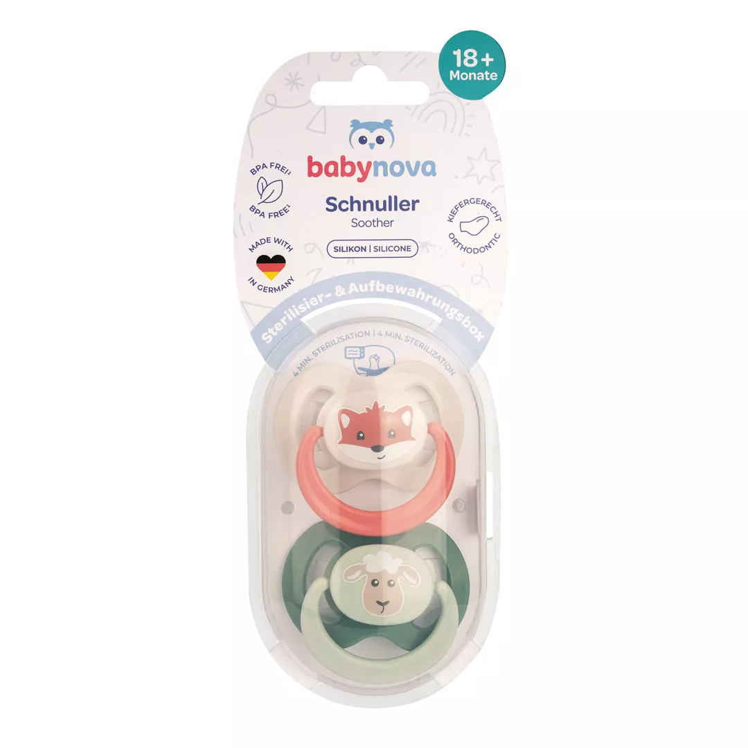 Suzete ortodentice, +18 luni, 2 bucati, Diverse Culori, Baby Nova, [],farmaciabajan.ro