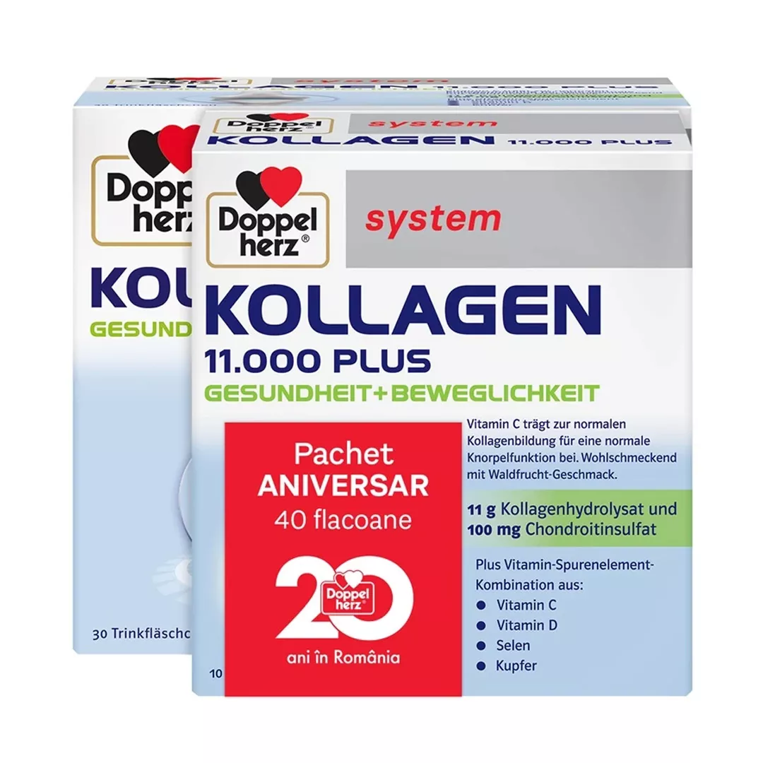 System Kollagen 11000 Plus x 30+10 fiole, Doppelherz, [],farmaciabajan.ro