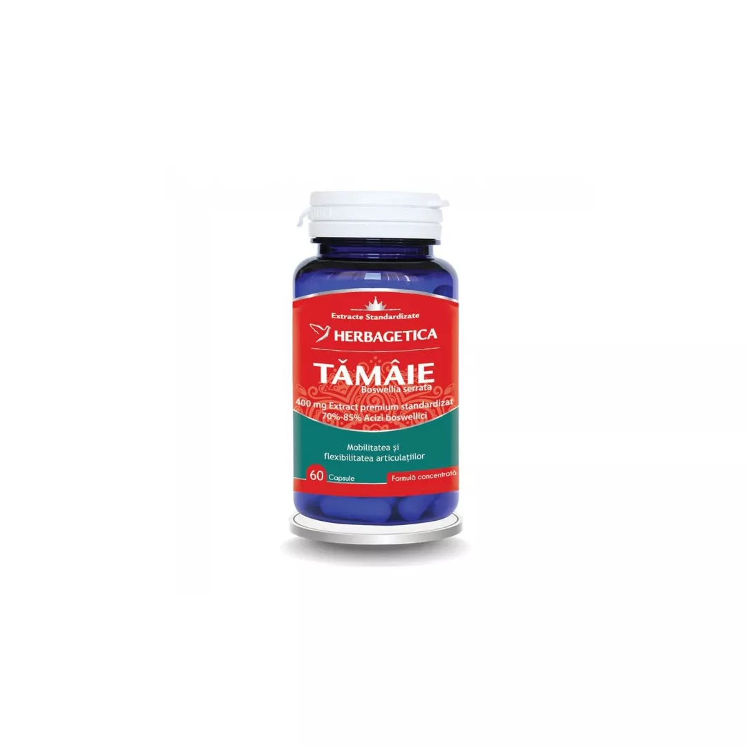 Tamaie Boswellia Serrata, 60 capsule, Herbagetica, [],farmaciabajan.ro