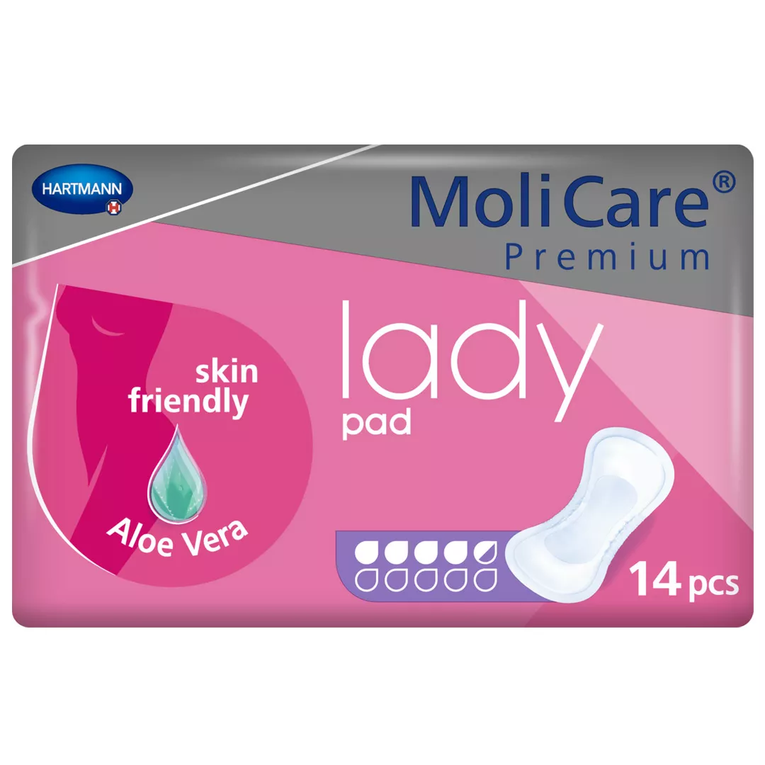 Tampoane pentru incontinenta usoara 4.5 picaturi Molicare Lady pad, 14 bucati, Hartmann, [],farmaciabajan.ro