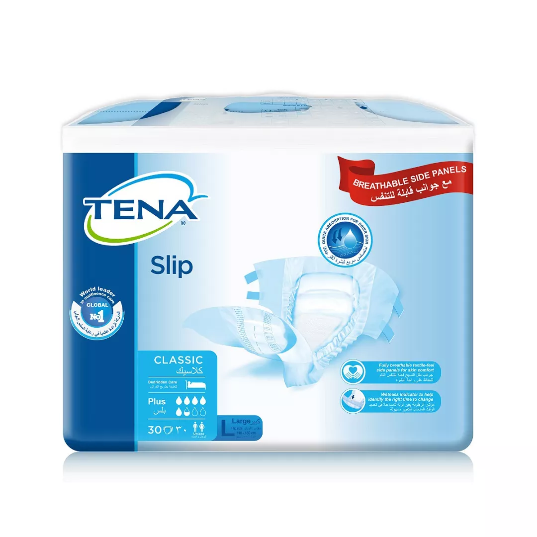 Slip Classic Plus Large 4, 30 bucati, Tena, [],https:farmaciabajan.ro
