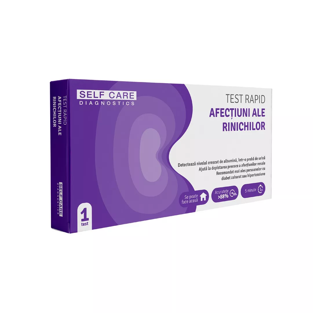 Test rapid afectiuni ale rinichilor, 1 bucata, Veda Lab, [],farmaciabajan.ro