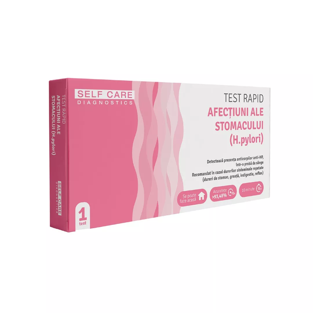 Test rapid afectiuni ale stomacului (H. pylori), 1 bucata, Self Care, [],farmaciabajan.ro
