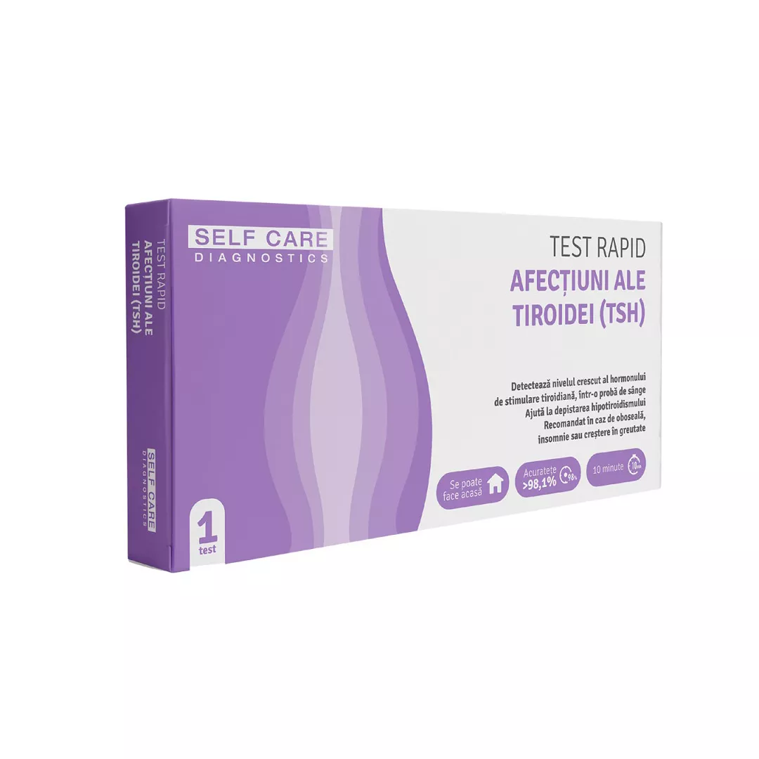 Test rapid afectiuni ale tiroidei (TSH), 1 bucata, Veda Lab, [],farmaciabajan.ro