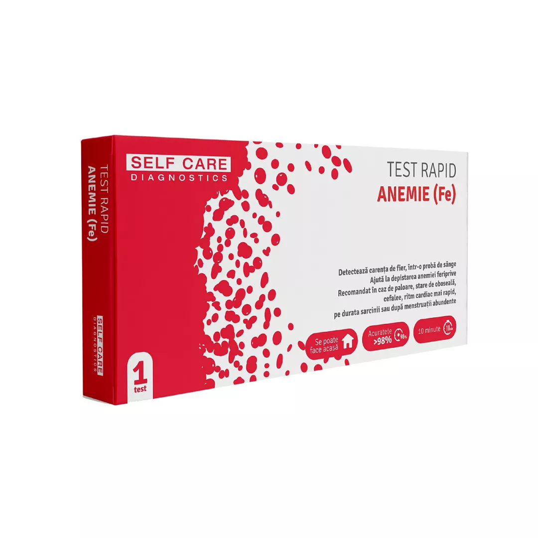Test rapid anemie (Fe), 1 bucata, Veda Lab, [],farmaciabajan.ro