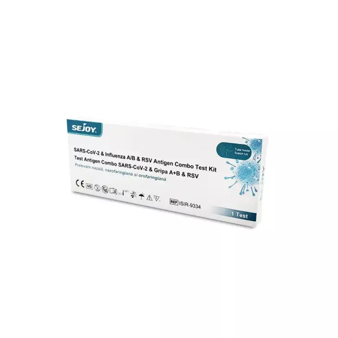 Test Rapid Combo 4-in-1: Covid-19 + GripaA + GripaB + RSV, 1 bucata, Sejoy, [],farmaciabajan.ro