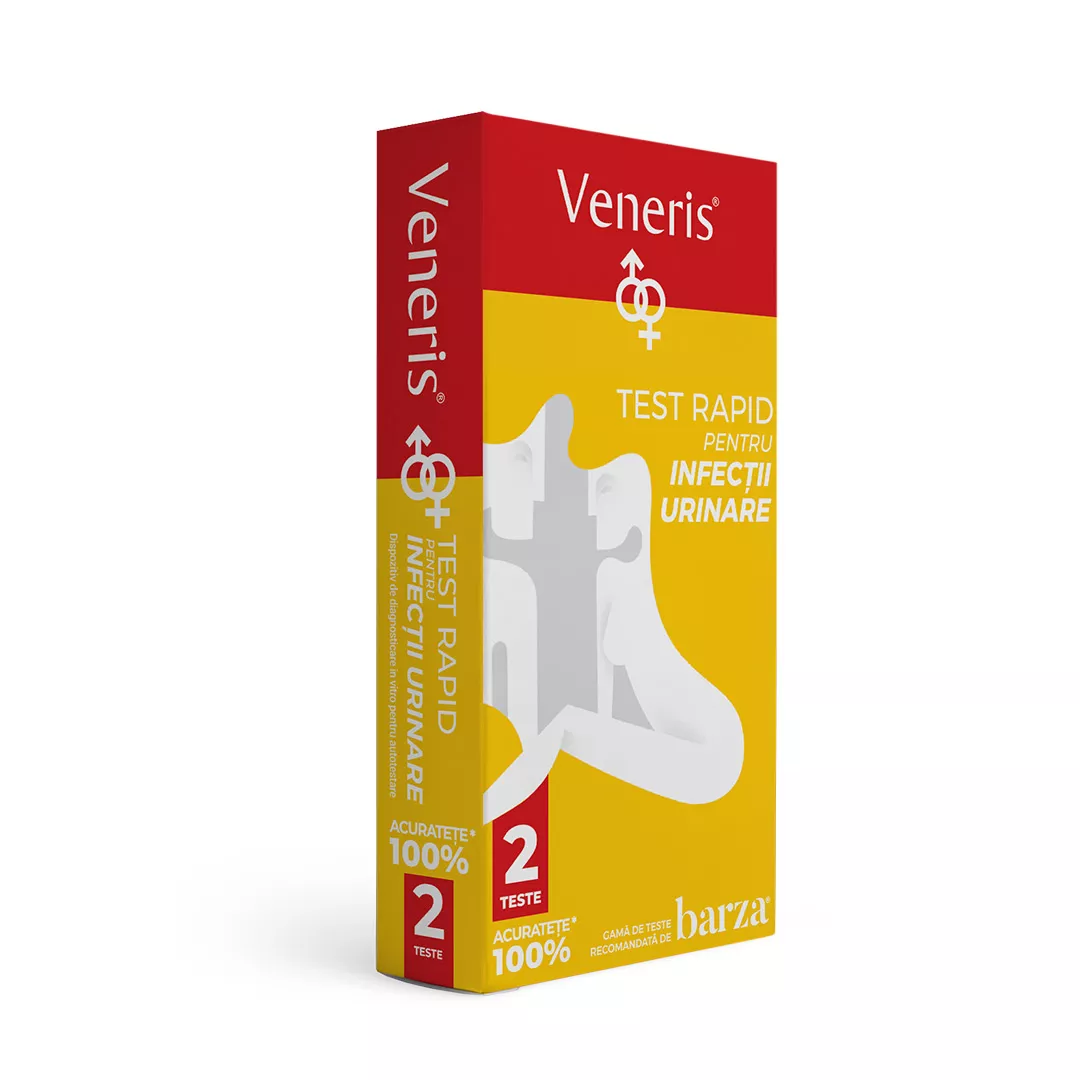 Test rapid de infectii urinare unisex, 2 teste, Veneris, [],farmaciabajan.ro