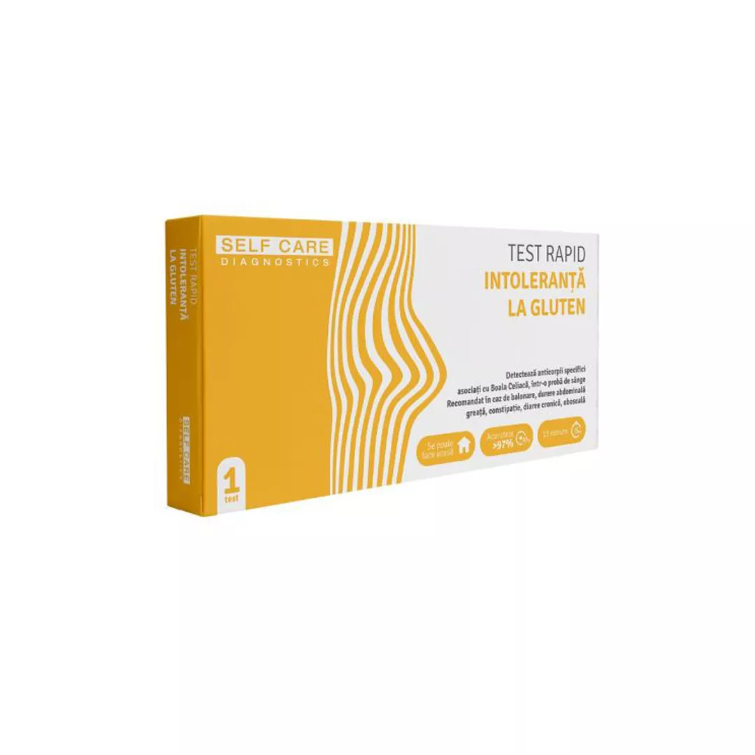 Test rapid intoleranta la gluten, 1 bucata, Self Care, [],farmaciabajan.ro