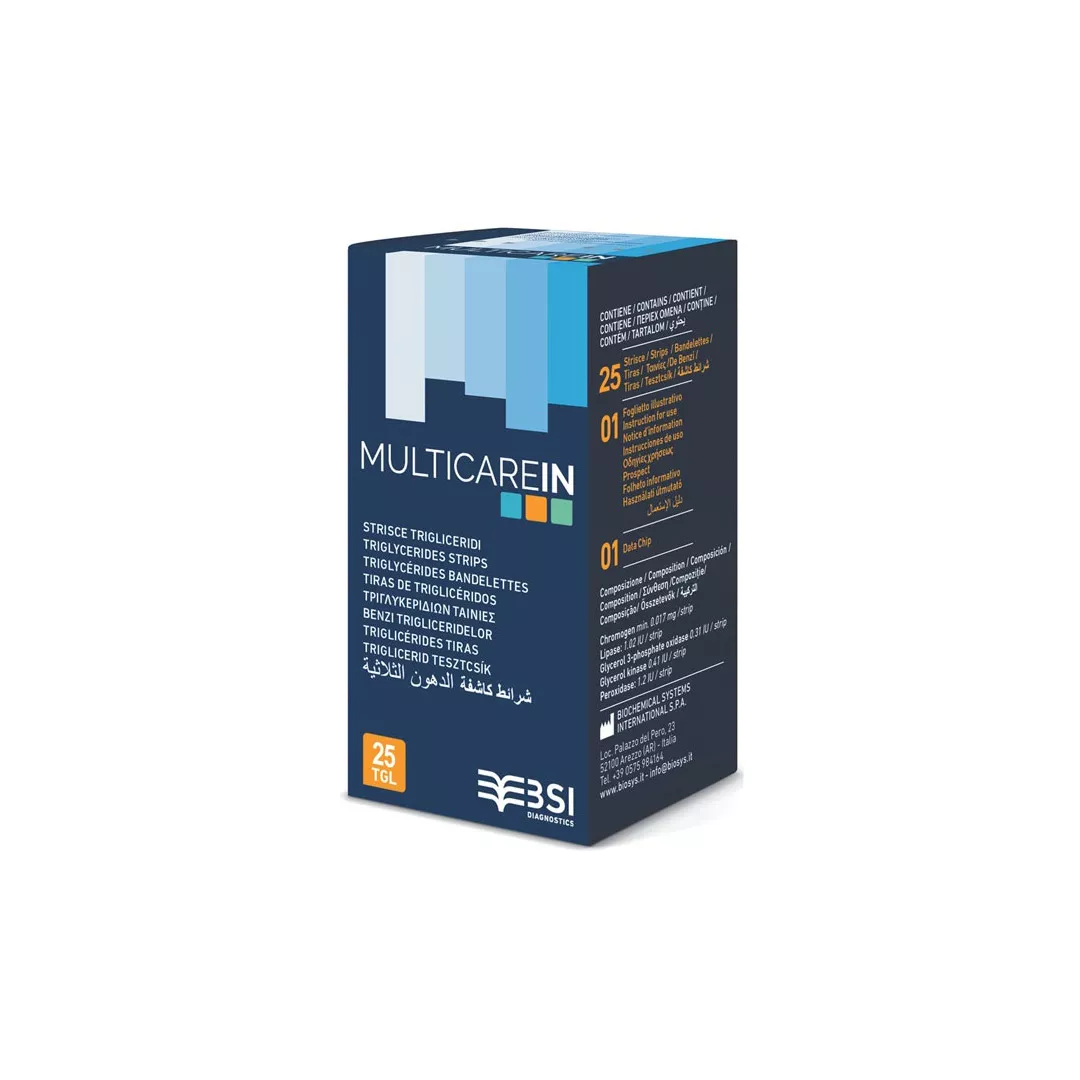 Teste de trigliceride Multicare, 25 bucati, Biochemical Systems, [],farmaciabajan.ro