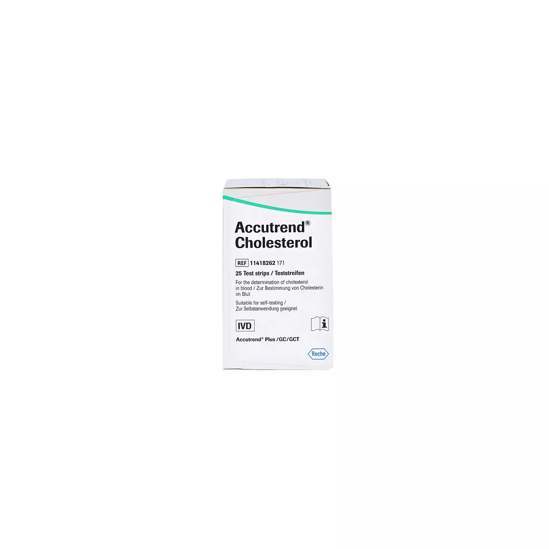 Teste colesterol Accutrend, 25 bucati, Roche, [],farmaciabajan.ro