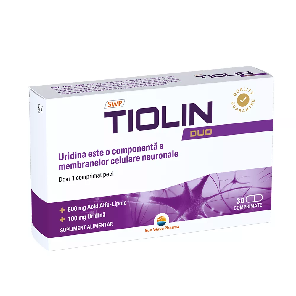 Tiolin DUO, 30 comprimate, Sun Wave Pharma, [],farmaciabajan.ro