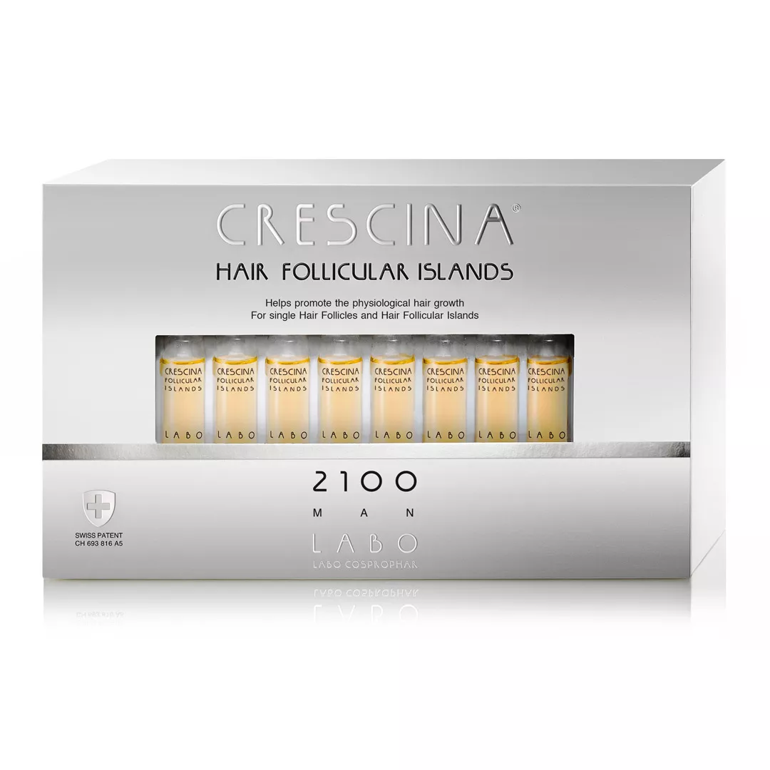 Tratament pentru stadii avansate de rarire a parului la barbati Crescina Follicular Islands 2100, 20 fiole, Labo, [],farmaciabajan.ro
