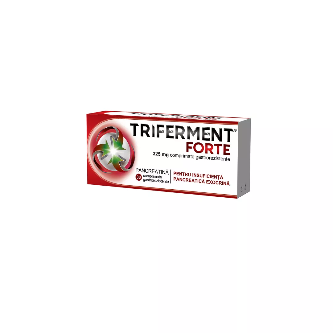 Triferment Forte, 325 mg, 30 comprimate gastrorezistente, Biofarm, [],https:farmaciabajan.ro