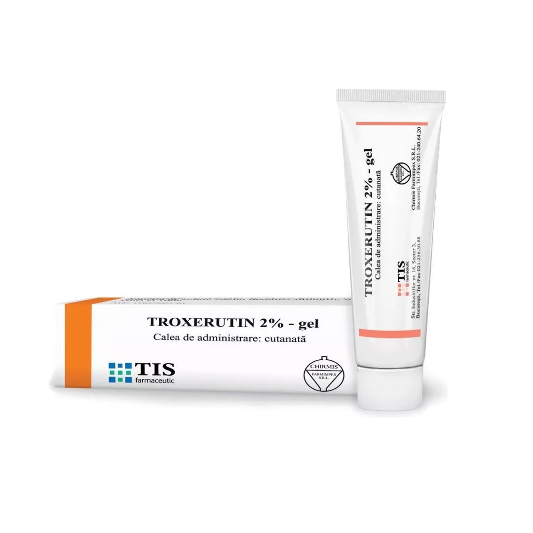 Gel Troxerutin 2%, 50g, Tis Farmaceutic , [],farmaciabajan.ro
