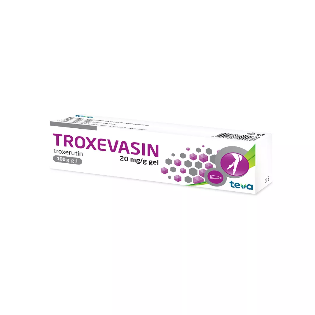 Troxevasin gel, 20 mg/g, 100 g, Teva Pharmaceuticals, [],https:farmaciabajan.ro