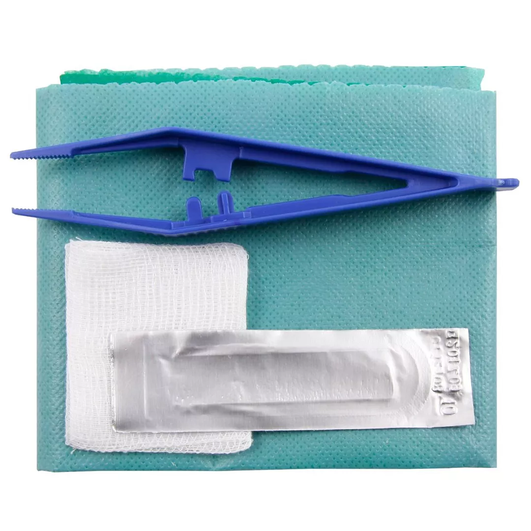 Trusa mica chirurgie suturi sterila, PRIMA, camp operator 50&times;50 cm, pensa, lama bisturiu, tava compartimentata, Vital Logistic, [],farmaciabajan.ro