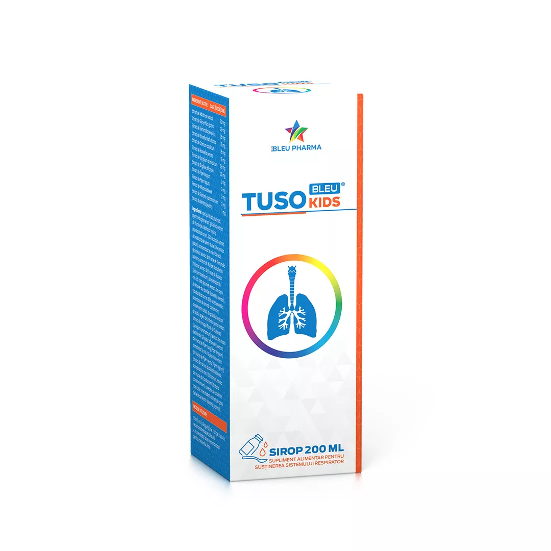 Tuso Bleu Kids Sirop, 200 ml, Bleu Pharma, [],farmaciabajan.ro