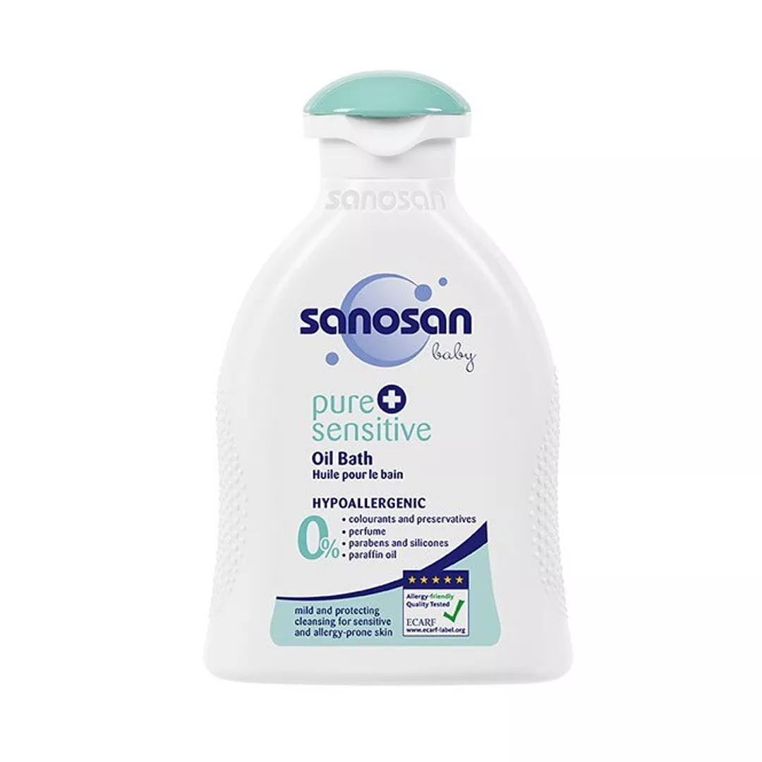 Ulei de baie pentru bebelusi Pure Sensitive, 200 ml, Sanosan, [],farmaciabajan.ro