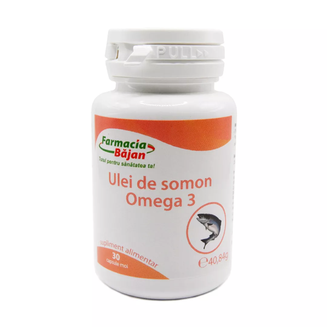 Ulei de somon Omega 3, 30 capsule, Farmacia Bajan, [],https:farmaciabajan.ro