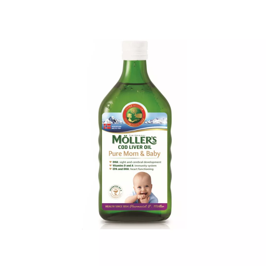 Ulei din ficat de cod Pure Mom & Baby, 250 ml, Moller's, [],farmaciabajan.ro