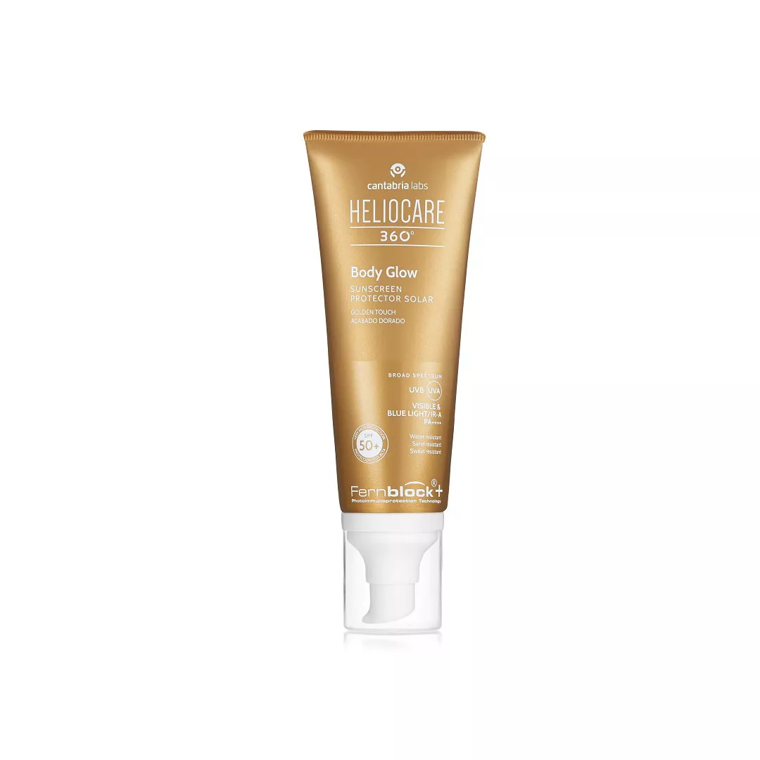 Ulei gel protectie solara SPF50+ Heliocare 360° Body Glow, 100 ml, Cantabria Labs, [],farmaciabajan.ro