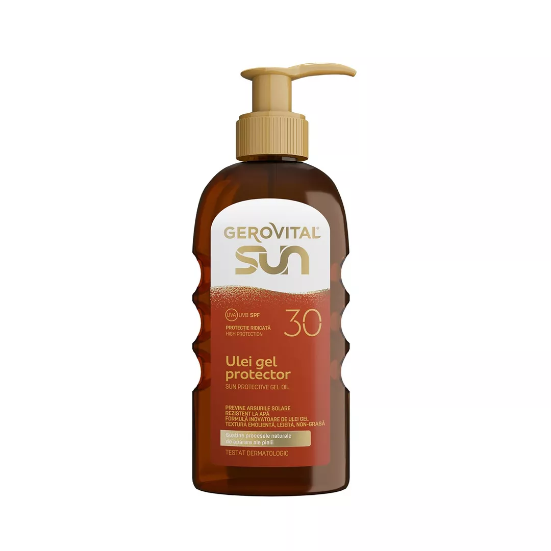 Ulei tip gel protector cu SPF 30 Sun, 150 ml, Gerovital, [],farmaciabajan.ro