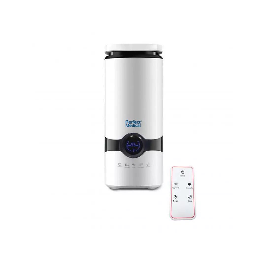 Umidificator de aer cu ultrasunete si aromaterapie - automatic, 4.5 L, programare umiditate, higrometru, telecomanda, PM-27, Perfect Medical, [],farmaciabajan.ro