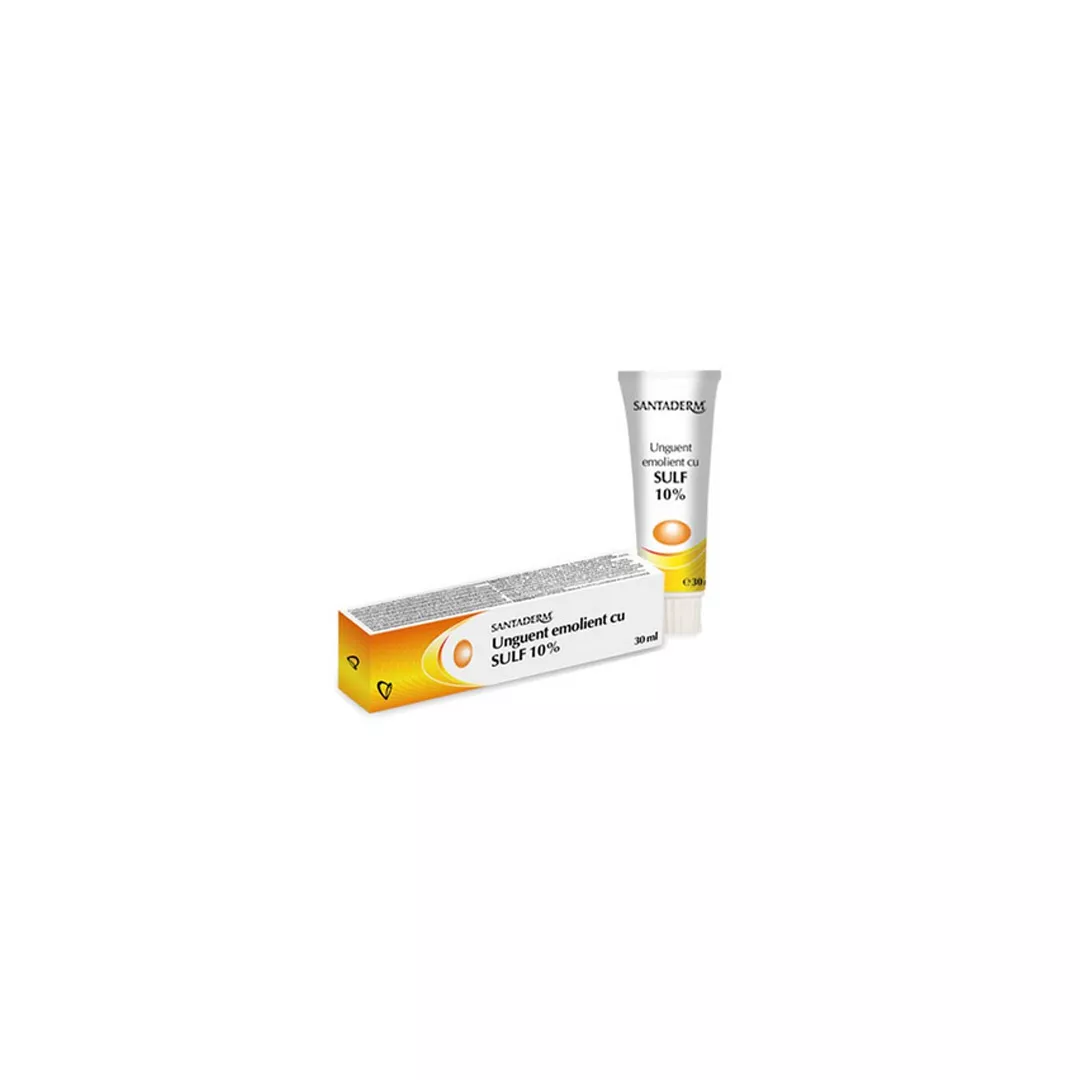 Unguent cu sulf 10%, 30 ml, Santaderm, [],farmaciabajan.ro