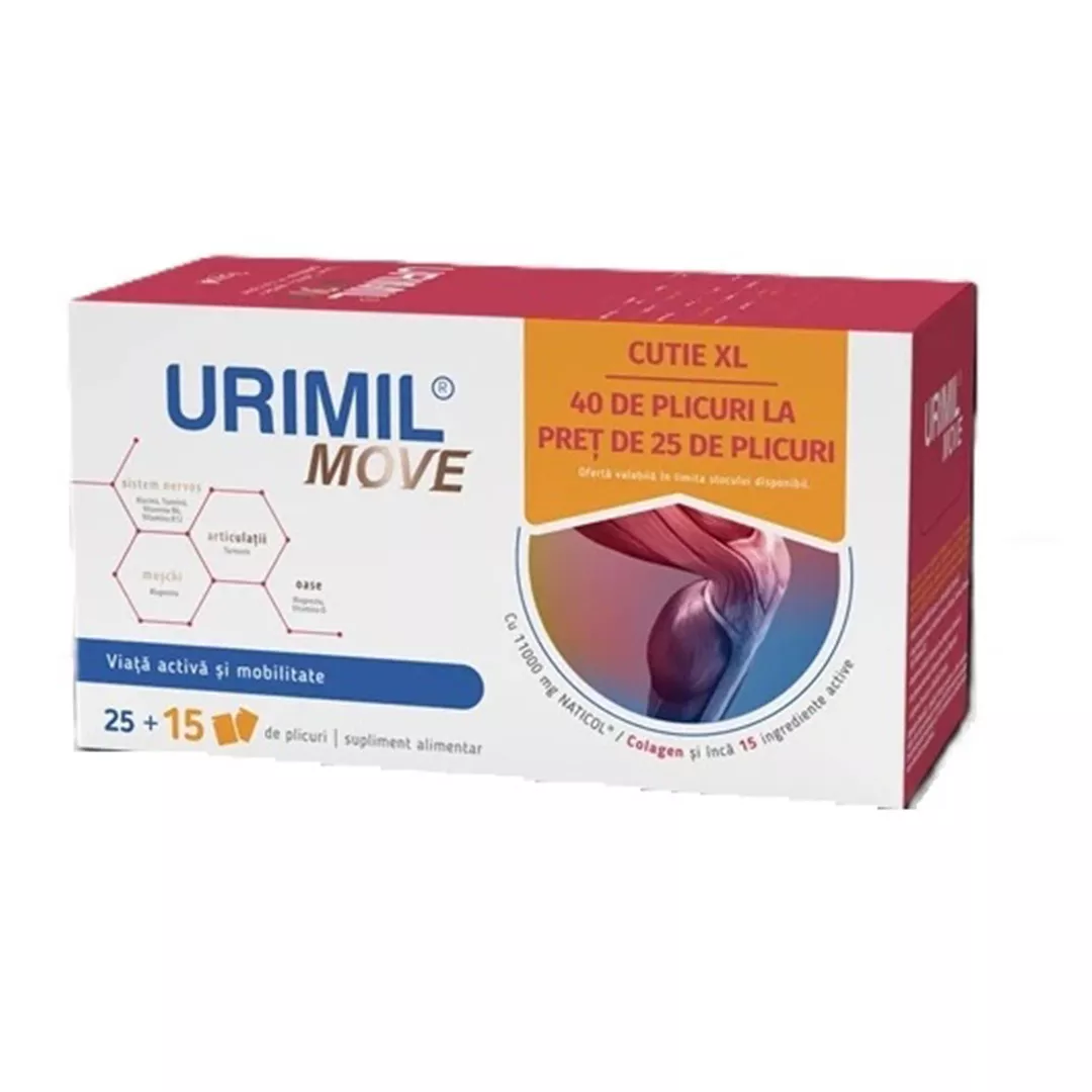 Urimil Move, 40 plicuri , Naturpharma, [],farmaciabajan.ro
