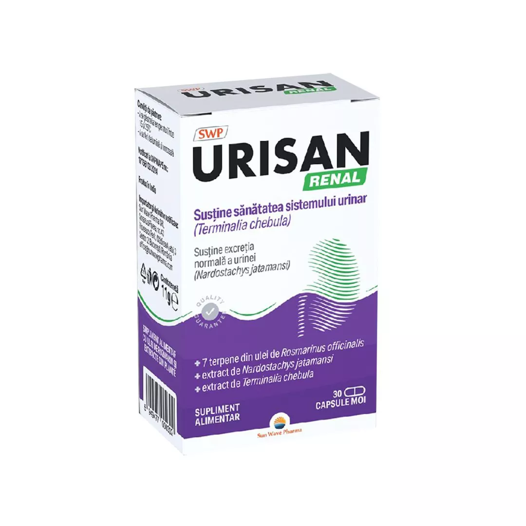 Urisan Renal, 30 capsule, Sun Wave Pharma, [],farmaciabajan.ro