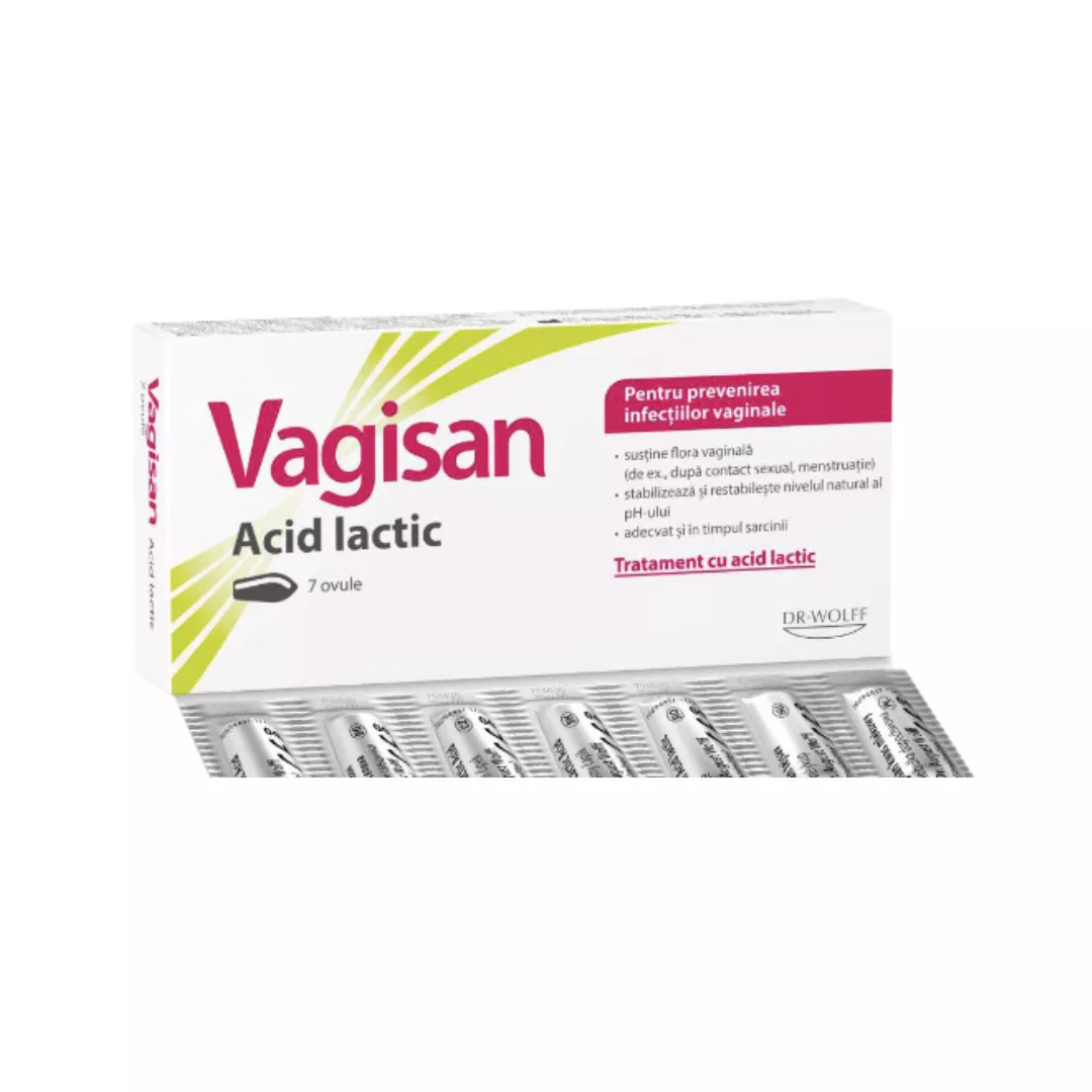 Vagisan Acid Lactic, 7 ovule, Dr. Wolff, [],farmaciabajan.ro