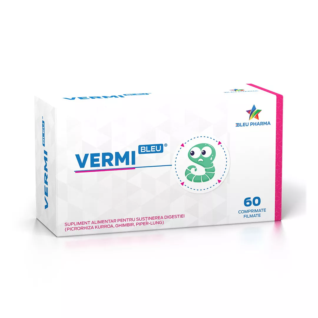 Vermi Bleu, 60 comprimate, Bleu Pharma, [],farmaciabajan.ro